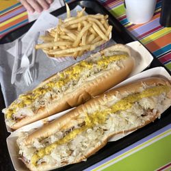 Coney Island Drive Inn - Long New Yorker with fries.
