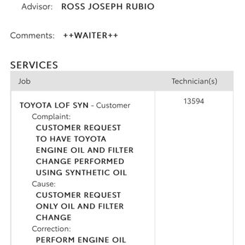 Mike Calvert Toyota - Receipt - Car Dealers Near Me - Houston, Texas