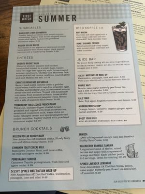 Menu photo 2 First Watch Plano, TX