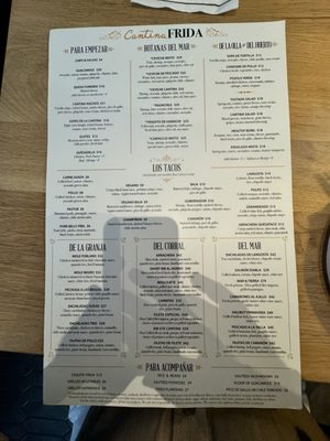 Menu photo 2 Frida Mexican Cusine Beverly Hills, CA Menu photo 2 Frida Mexican Cusine Beverly Hills, CA