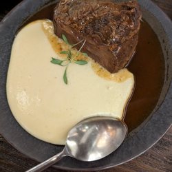 Gatxupa - Beef cheek with cheesy potatoes and a rich sauce.