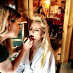 Bloom Salon and Makeup Bar - Allison applying lip