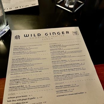 Wild Ginger - Lunch menu! - Thai Near Me - Seattle, Washington Wild Ginger - Lunch menu! - Thai Near Me - Seattle, Washington