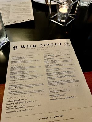 Menu photo 1 Wild Ginger Seattle, WA Menu photo 1 Wild Ginger Seattle, WA