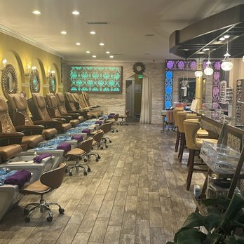 Royal Nails - Pedicure chairs and nail bar - Nail Salons Near Me - Seattle, Washington