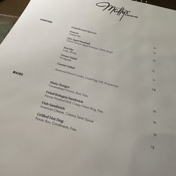 Soft opening menu