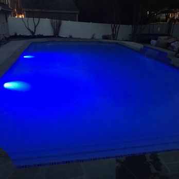Sunrise Premiere Pool Builders - Night with LED lights - Pool & Hot Tub Service Near Me - Arnold, Maryland