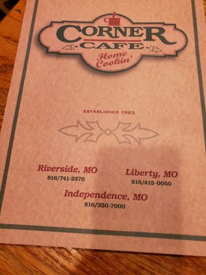 Menu photo 6 Corner Cafe Liberty Kansas City, MO Menu photo 6 Corner Cafe Liberty Kansas City, MO