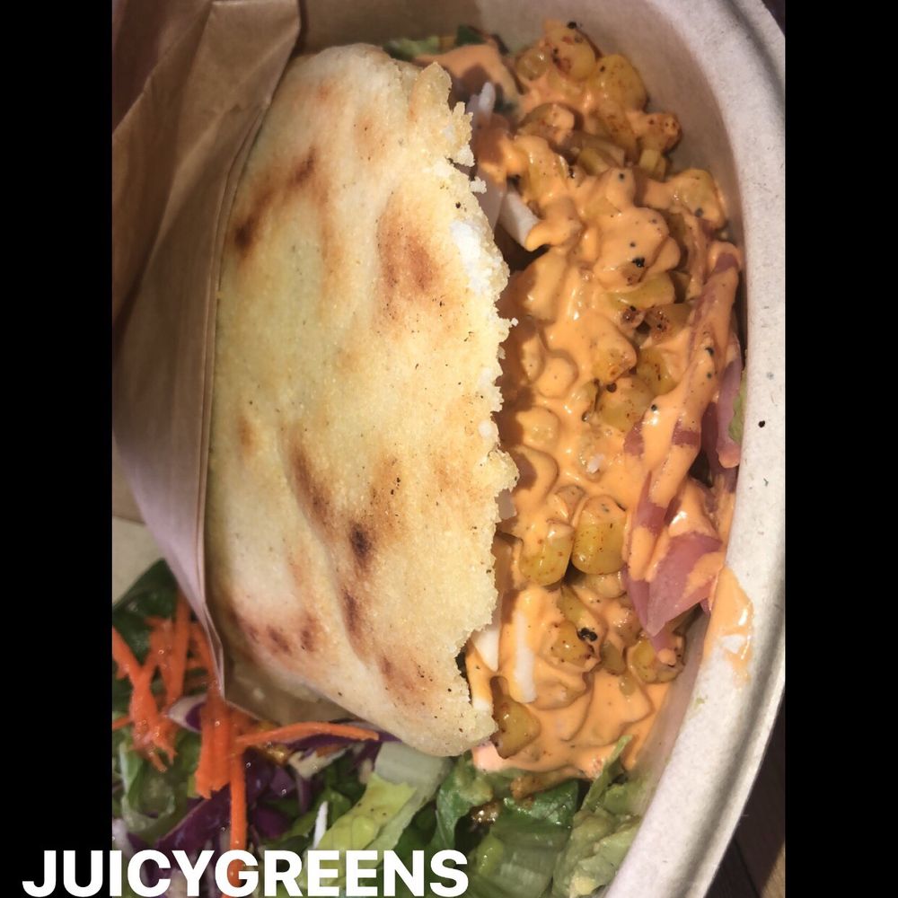 Juicygreens - Arepa ... the avocado one... yummy! - Juice Bars & Smoothies Near Me - Boston, Massachusetts Juicygreens - Arepa ... the avocado one... yummy! - Juice Bars & Smoothies Near Me - Boston, Massachusetts