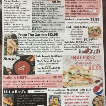 Red Bird’s - Menu - Soup Near Me - Birmingham, Alabama