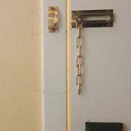 the door handle and latch