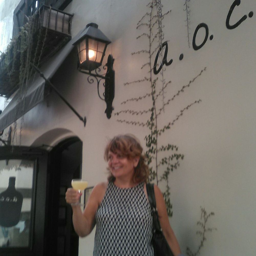 AOC - Debonaire Élite Yelper Isobel L. Having an Avant Dîner cocktail in front of AOC. - Cocktail Bars Near Me - Los Angeles, California