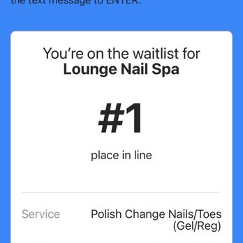Lounge Nail Spa - Status of waitlist - Nail Salons Near Me - Beavercreek, Ohio
