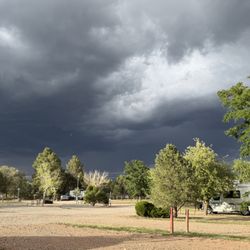 Turquoise Trail Campground & Rv Park - August 22, 2026 - RV Park. Warm days and storms in the afternoon/evening.