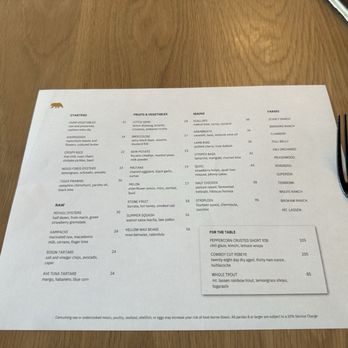 Bear at Stanly Ranch - Food menu - New American Near Me - Napa, California Bear at Stanly Ranch - Food menu - New American Near Me - Napa, California