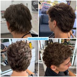 Beautique Salon Plus - Before and After perm and blow dry style by Linh at Beautique Salon Plus