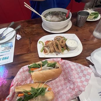 Pho Island III - Chicken bahn mi, calamari and combination pho - Vietnamese Near Me - Modesto, California Pho Island III - Chicken bahn mi, calamari and combination pho - Vietnamese Near Me - Modesto, California