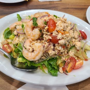 Thai Hot - Silver noodle shrimp salad - Thai Near Me - Elk Grove, California Thai Hot - Silver noodle shrimp salad - Thai Near Me - Elk Grove, California