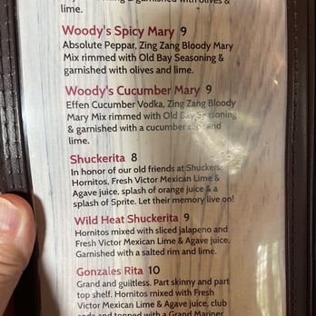 Captain Woodys - Drinks menu - Seafood Near Me - Bluffton, South Carolina Captain Woodys - Drinks menu - Seafood Near Me - Bluffton, South Carolina