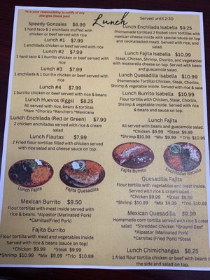 Menu photo 2 Isabella Mexican Restaurant Lawrenceville, VA Menu photo 2 Isabella Mexican Restaurant Lawrenceville, VA