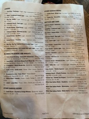 Menu photo 1 Florida Tap House Venice, FL