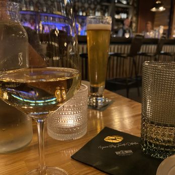 Bow & Marrow - Pinot Grigio and a local beer - Steakhouses Near Me - Havre, Montana