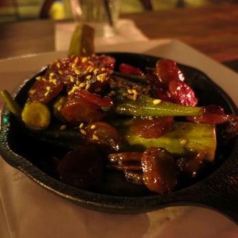 Bosscat Kitchen & Libations - Okra and Chinese Sausage - New American Near Me - Irvine, California
