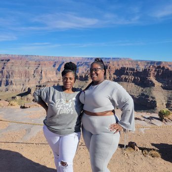 Comedy on Deck Grand Canyon and Hoover Dam Tours - My mother and I at eagle's point, the first overlook location. - Bus Tours Near Me - Las Vegas, Nevada