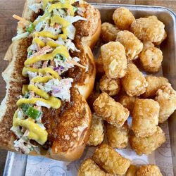 Dog Haus Biergarten - Reservoir Hog and Tater Tots.