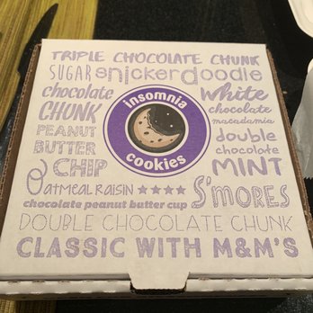 Insomnia Cookies - Cover of the box - Desserts Near Me - Washington, DC, District of Columbia Insomnia Cookies - Cover of the box - Desserts Near Me - Washington, DC, District of Columbia