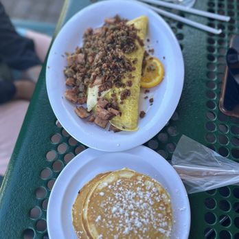 The Pancakery - Meat Lovers Omelette - Breakfast & Brunch Near Me - Destin, Florida The Pancakery - Meat Lovers Omelette - Breakfast & Brunch Near Me - Destin, Florida