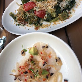 Chloe - Cabio crudo and Utica greens (above) - New American Near Me - Washington, DC, District of Columbia Chloe - Cabio crudo and Utica greens (above) - New American Near Me - Washington, DC, District of Columbia