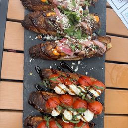 Steak bruschetta and original bruschetta Steak bruschetta and original bruschetta