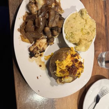 Aspen Creek Grill - Smothered Chicken Baked Potato Green Chile Cheese Grits - Comfort Food Near Me - Greenwood, Indiana Aspen Creek Grill - Smothered Chicken Baked Potato Green Chile Cheese Grits - Comfort Food Near Me - Greenwood, Indiana