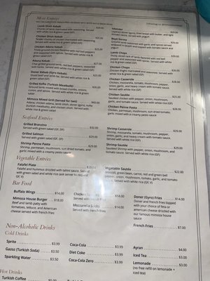 Menu photo 2 Mimoza Mediterranean Restaurant San Diego, CA Menu photo 2 Mimoza Mediterranean Restaurant San Diego, CA