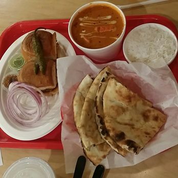 Cafe Bollywood - Vada Pav, Paneer Tikka Masala, Rice, Cheese Naan & Masala Lassi - Indian Near Me - Bellevue, Washington