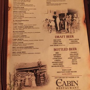 The Cabin Restaurant - the menu for the cabin - American Near Me - White Plains, New York The Cabin Restaurant - the menu for the cabin - American Near Me - White Plains, New York