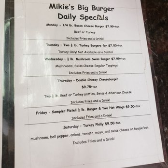 Mikie's Big Burger - the menu - American Near Me - Mcdonough, Georgia Mikie's Big Burger - the menu - American Near Me - Mcdonough, Georgia
