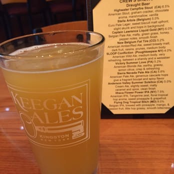 Crew - Sloop confliction with the beer list in the background. - New American Near Me - Poughkeepsie, New York
