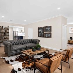 Phases & Spaces Real Estate - Part of our jobs sometimes requires interior renders of what a space can be - Living Room idea 78 Ontario Rd - pocket door bath & closet