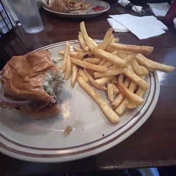 Pitkin's Restaurant - (Half eaten) Bacon Cheesburger - 9/10 - Diners Near Me - Schroon Lake, New York Pitkin's Restaurant - (Half eaten) Bacon Cheesburger - 9/10 - Diners Near Me - Schroon Lake, New York
