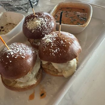 Cucina Moderna - Meatball sliders with a side of vodka sauce - Pizza Near Me - Miramar, Florida Cucina Moderna - Meatball sliders with a side of vodka sauce - Pizza Near Me - Miramar, Florida