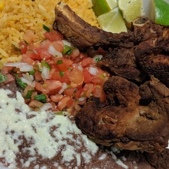 Xinantecatl - Take-out Chuleta (Pork Chops) Entree with Rice and Beans - Mexican Near Me - Souderton, Pennsylvania