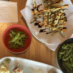 Crispy Fried Green Beans LEMON CILANTRO ROLL sub with yellowtail Crispy Fried Green Beans LEMON CILANTRO ROLL sub with yellowtail