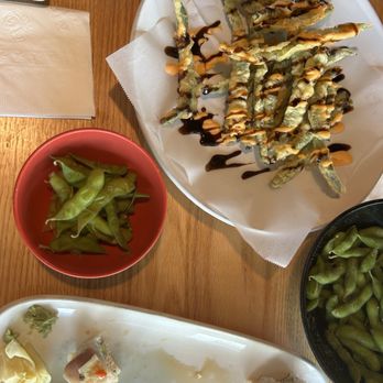 Sushi Roka Bar & Grill - Crispy Fried Green Beans LEMON CILANTRO ROLL sub with yellowtail - Beer Bar Near Me - Poway, California Sushi Roka Bar & Grill - Crispy Fried Green Beans LEMON CILANTRO ROLL sub with yellowtail - Beer Bar Near Me - Poway, California