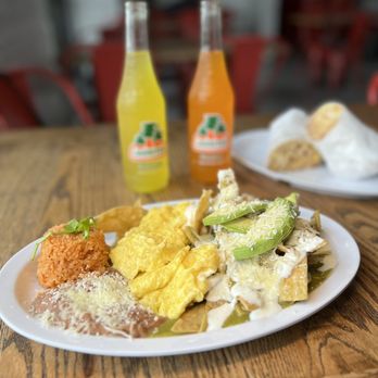 Taco Lounge - a plate of food and a bottle of orange juice - Tacos Near Me - Chula Vista, California
