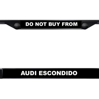 Audi Escondido - My new license plate frame - Car Dealers Near Me - Escondido, California Audi Escondido - My new license plate frame - Car Dealers Near Me - Escondido, California