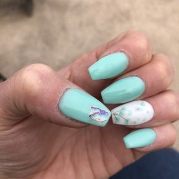 ST Nails & Spa - Dried flowers on white, butterfly on beautiful blue! - Nail Salons Near Me - Dallas, Texas ST Nails & Spa - Dried flowers on white, butterfly on beautiful blue! - Nail Salons Near Me - Dallas, Texas