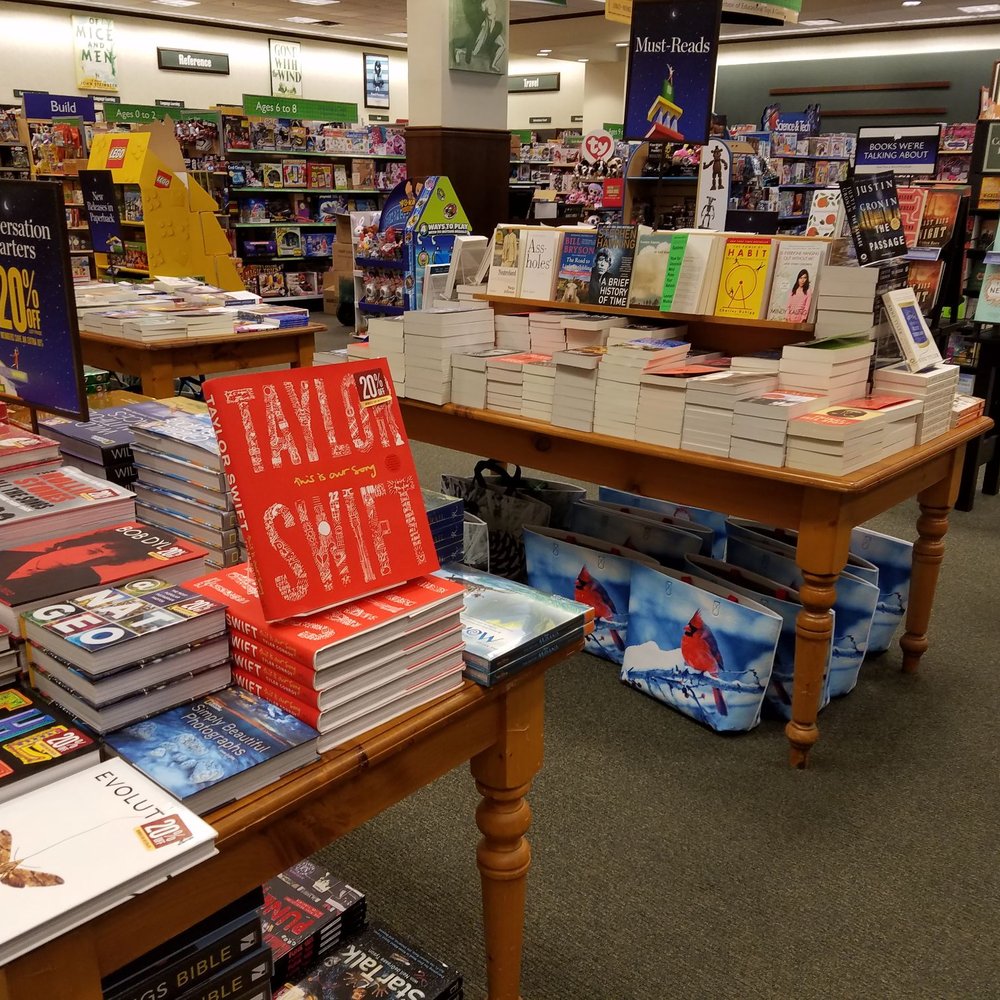 Barnes & Noble Booksellers - Also in the front on both sides of the bookstore are tables featuring certain books. They are often in accordance to releases or events. - Bookstores Near Me - Melbourne, Florida Barnes & Noble Booksellers - Also in the front on both sides of the bookstore are tables featuring certain books. They are often in accordance to releases or events. - Bookstores Near Me - Melbourne, Florida