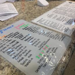 Menu flavors